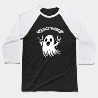 Cute Metalhead Ghost Baseball T-Shirt